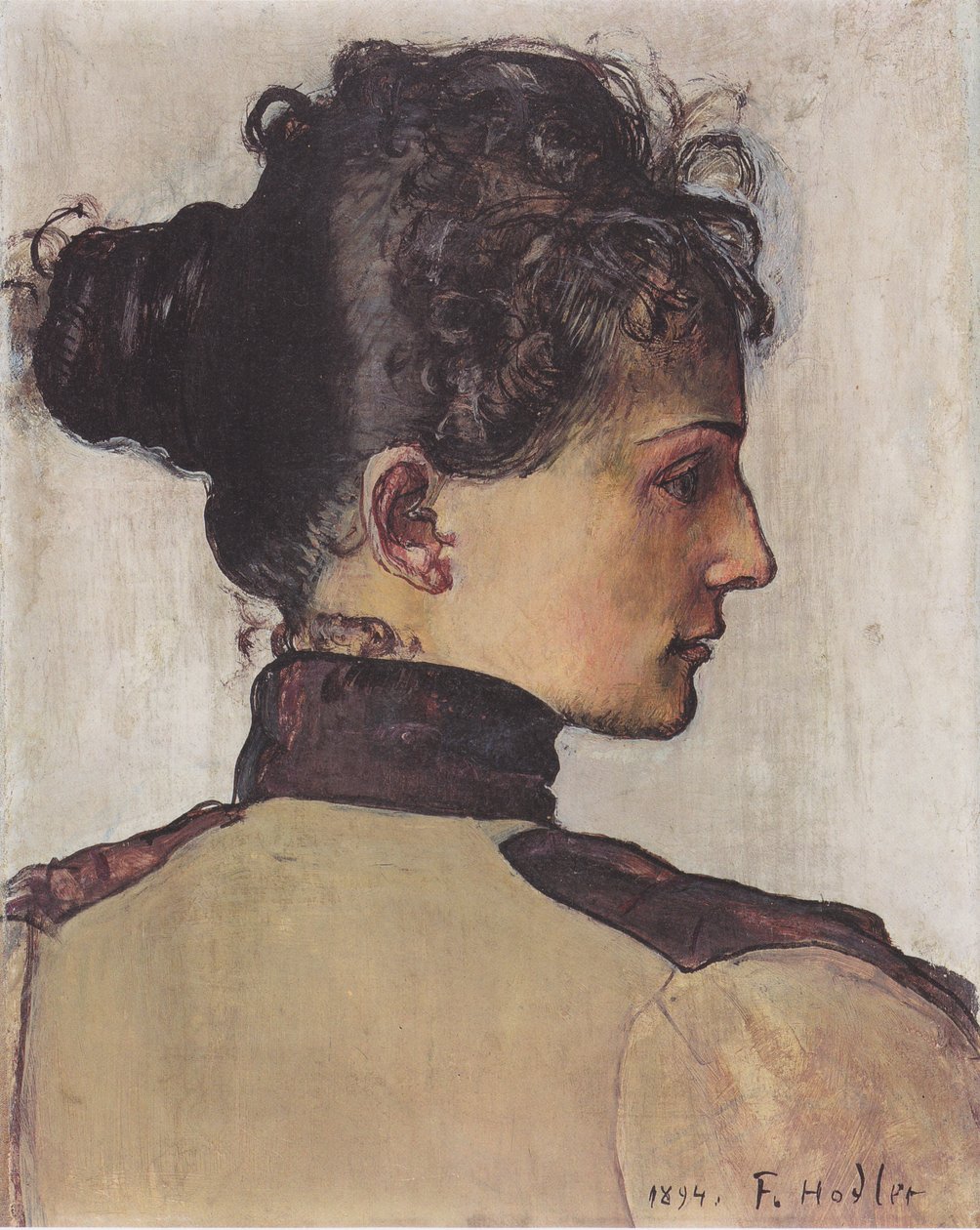 Portret van Berthe Jacques door Ferdinand Hodler