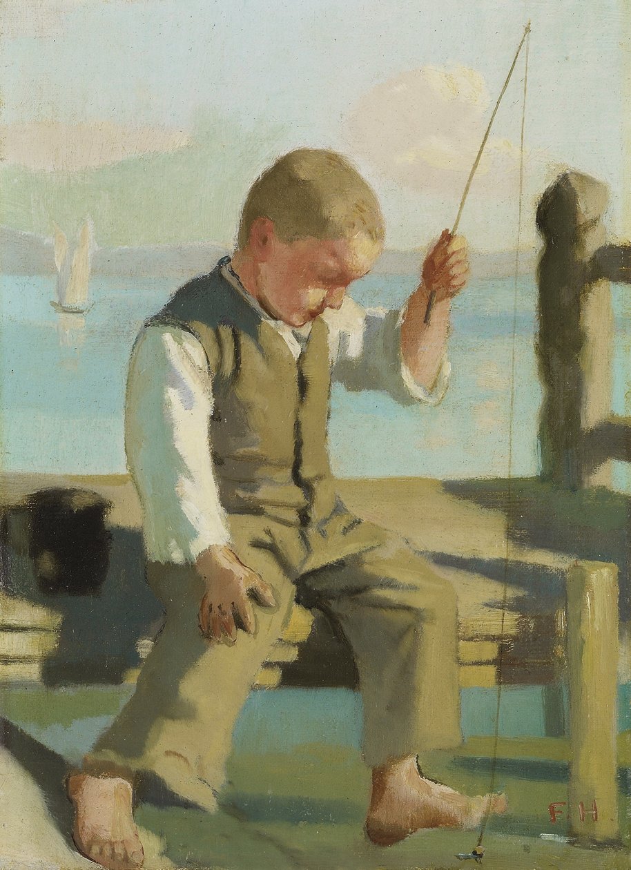 De Kleine Visser door Ferdinand Hodler