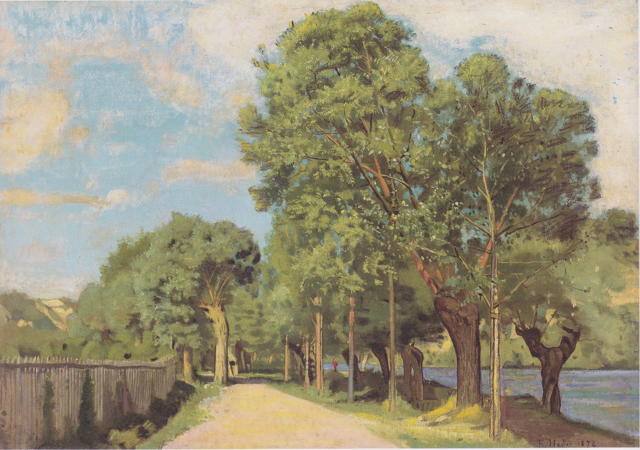 Landschap bij de Jonction bij Genève door Ferdinand Hodler