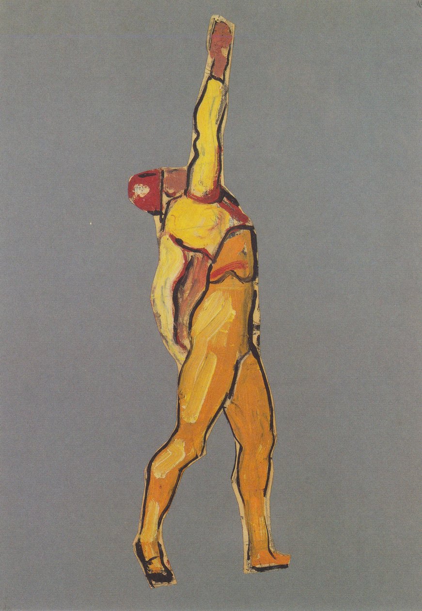 Zwerende naar Rechts door Ferdinand Hodler