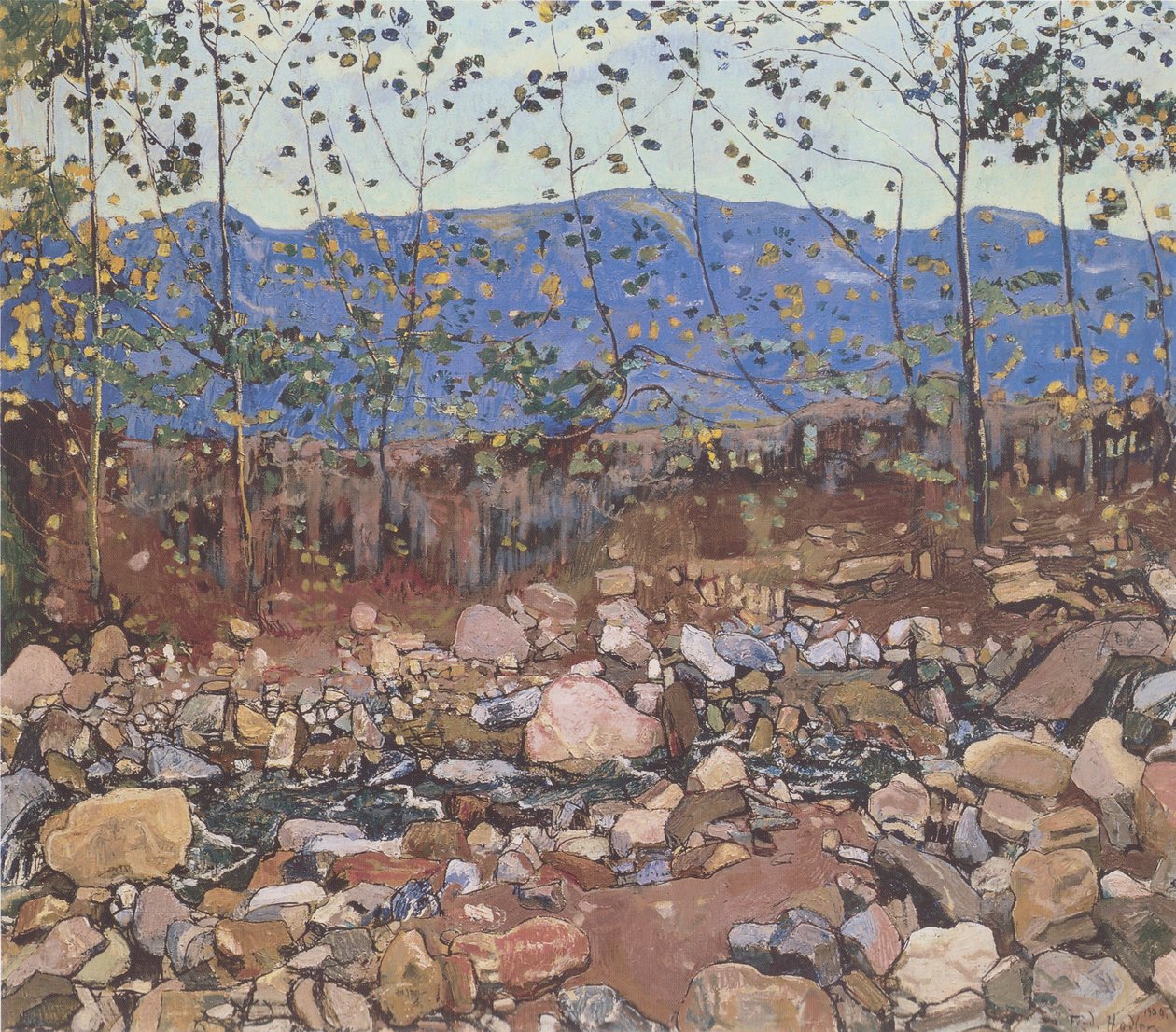 Bergbeek bij Leissigen door Ferdinand Hodler