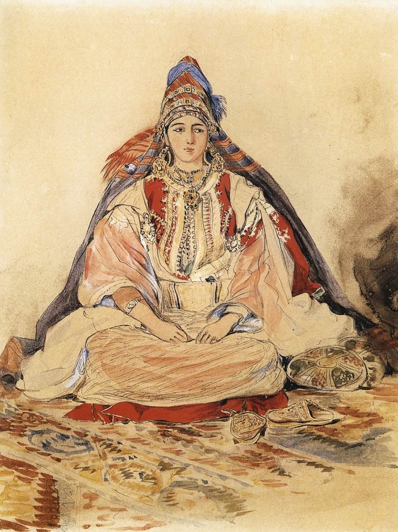 Joodse bruid door Ferdinand Victor Eugene Delacroix