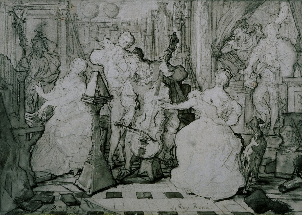 Le Roy René door Ferdinand Victor Eugene Delacroix