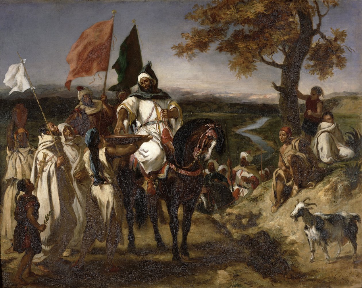 Marokkaanse Caid, 1837 door Ferdinand Victor Eugene Delacroix