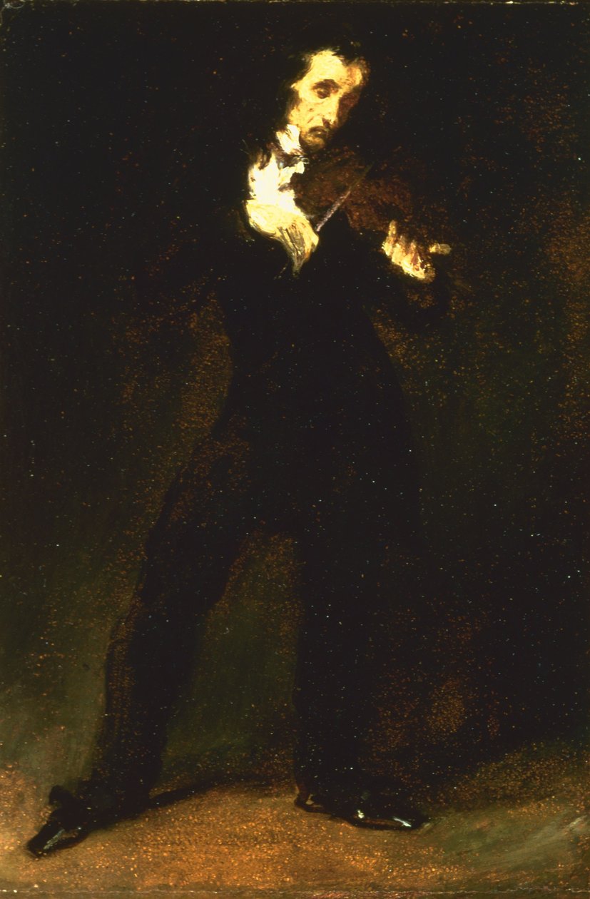 Paganini door Ferdinand Victor Eugene Delacroix