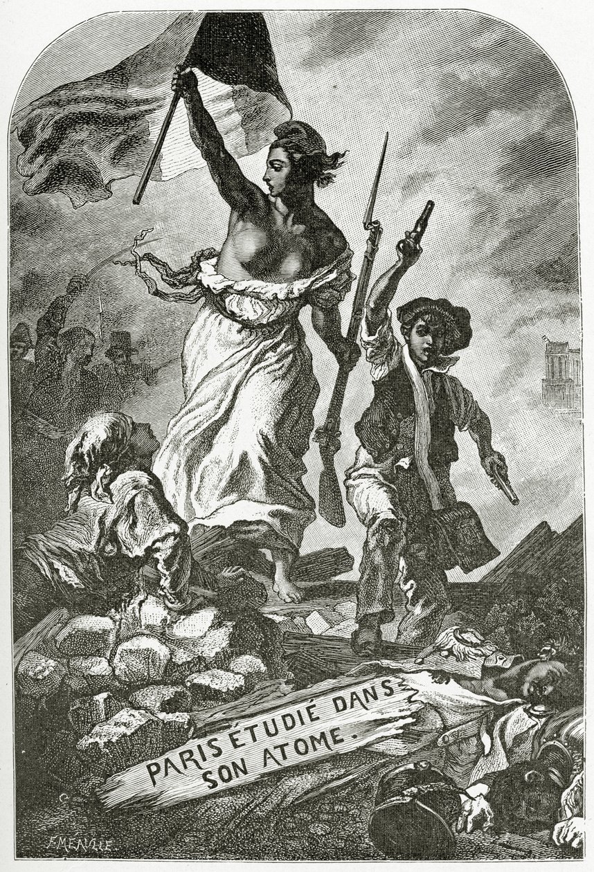 Parijs bestudeerd in zijn atoom, 19e eeuw door Ferdinand Victor Eugene Delacroix