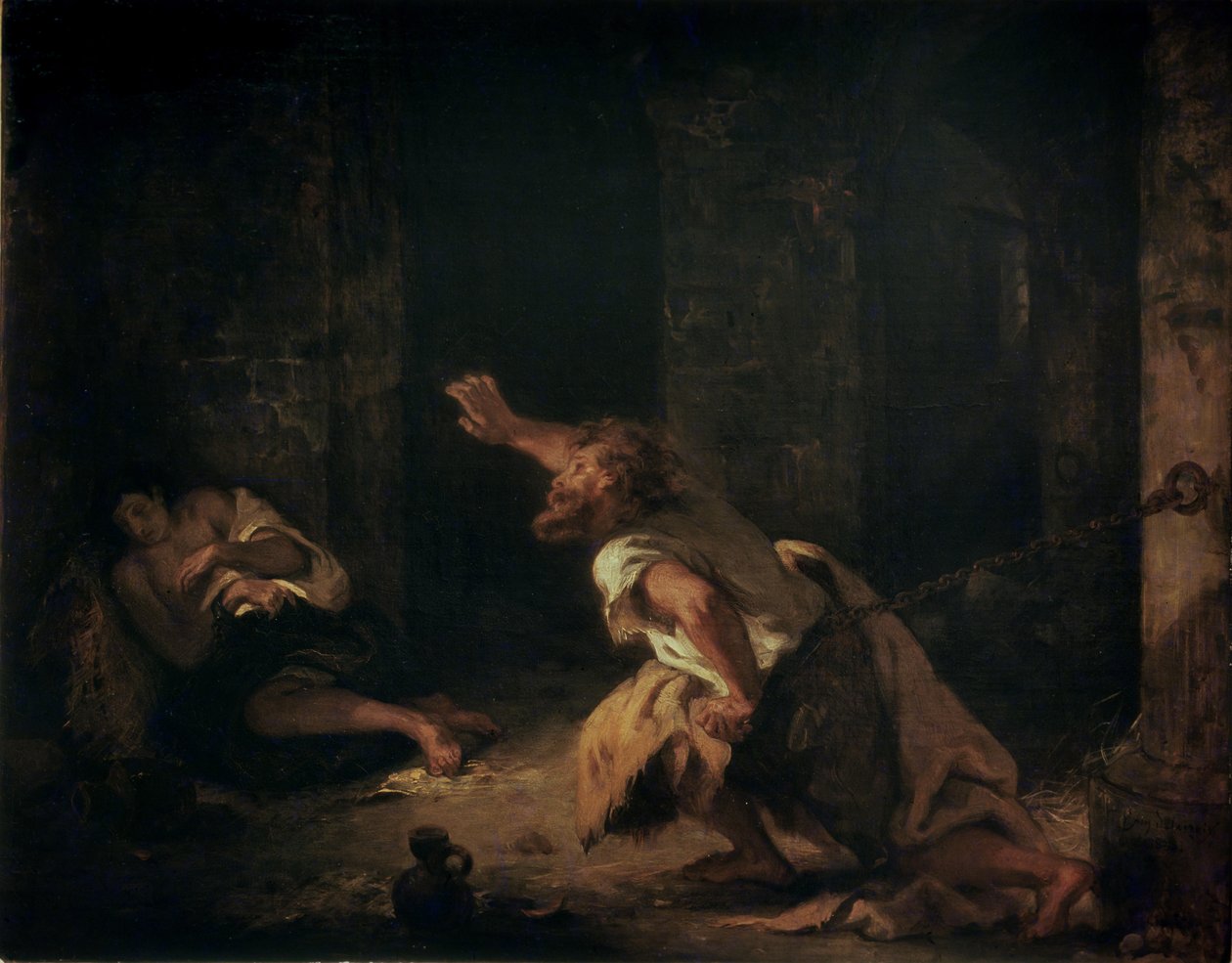De Gevangene van Chillon, 1834 door Ferdinand Victor Eugene Delacroix