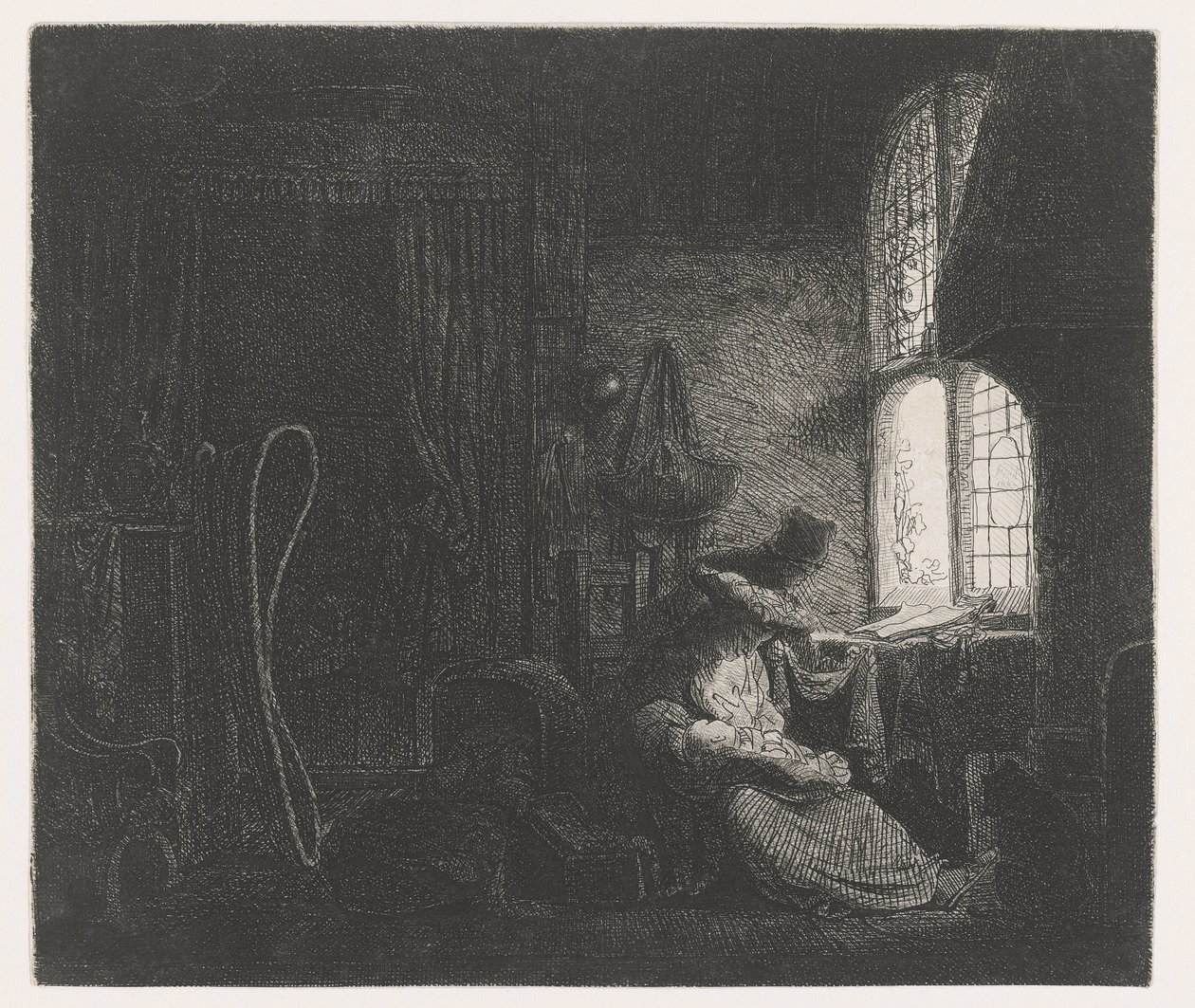 (De Heilige) Familie in een vertrek door Ferdinand Bol