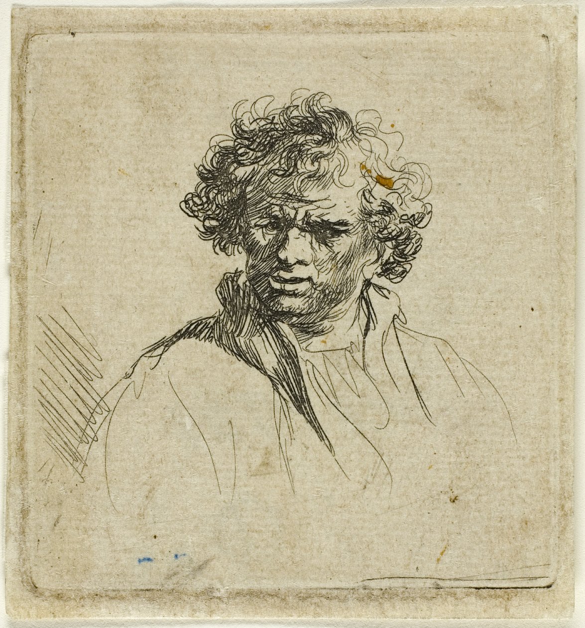 Krullenkop met een Scheve Mond door Ferdinand Bol