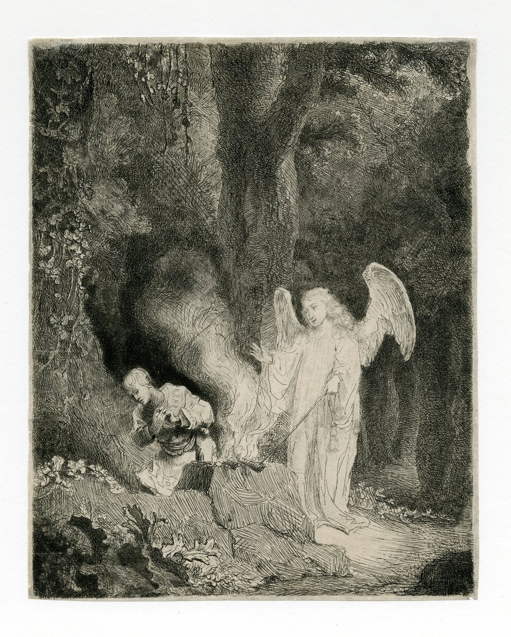 Het offer van Gideon (Rechters 6:21) door Ferdinand Bol