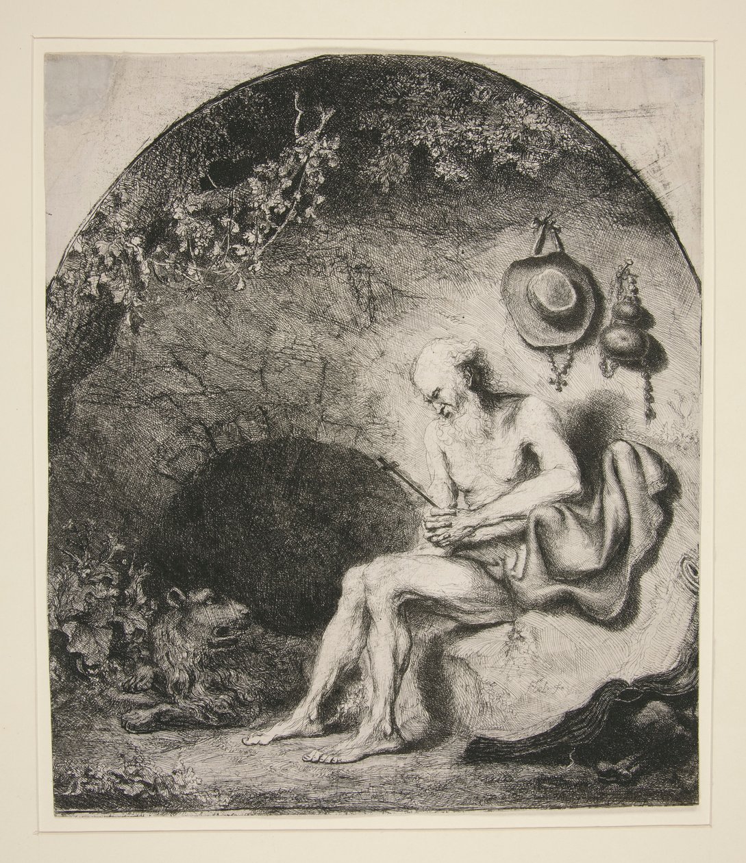 St. Hiëronymus in de Grot door Ferdinand Bol