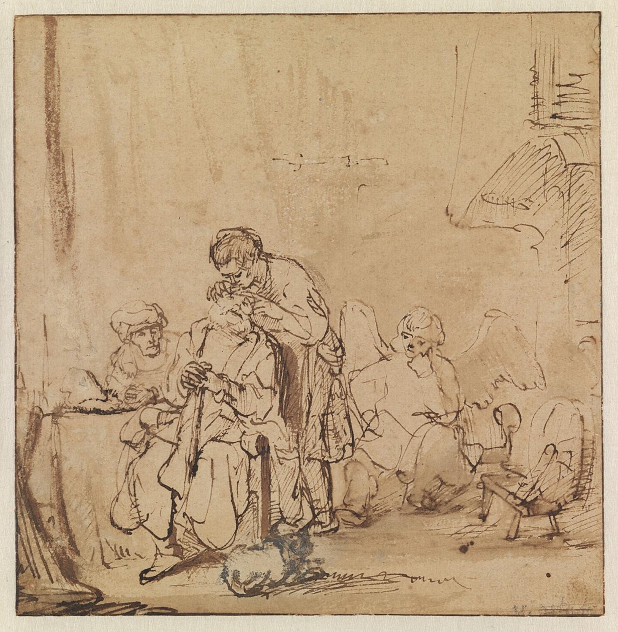 De genezing van Tobit door Ferdinand Bol
