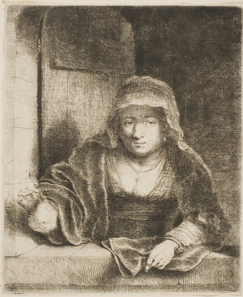 Vrouw met de Peer door Ferdinand Bol