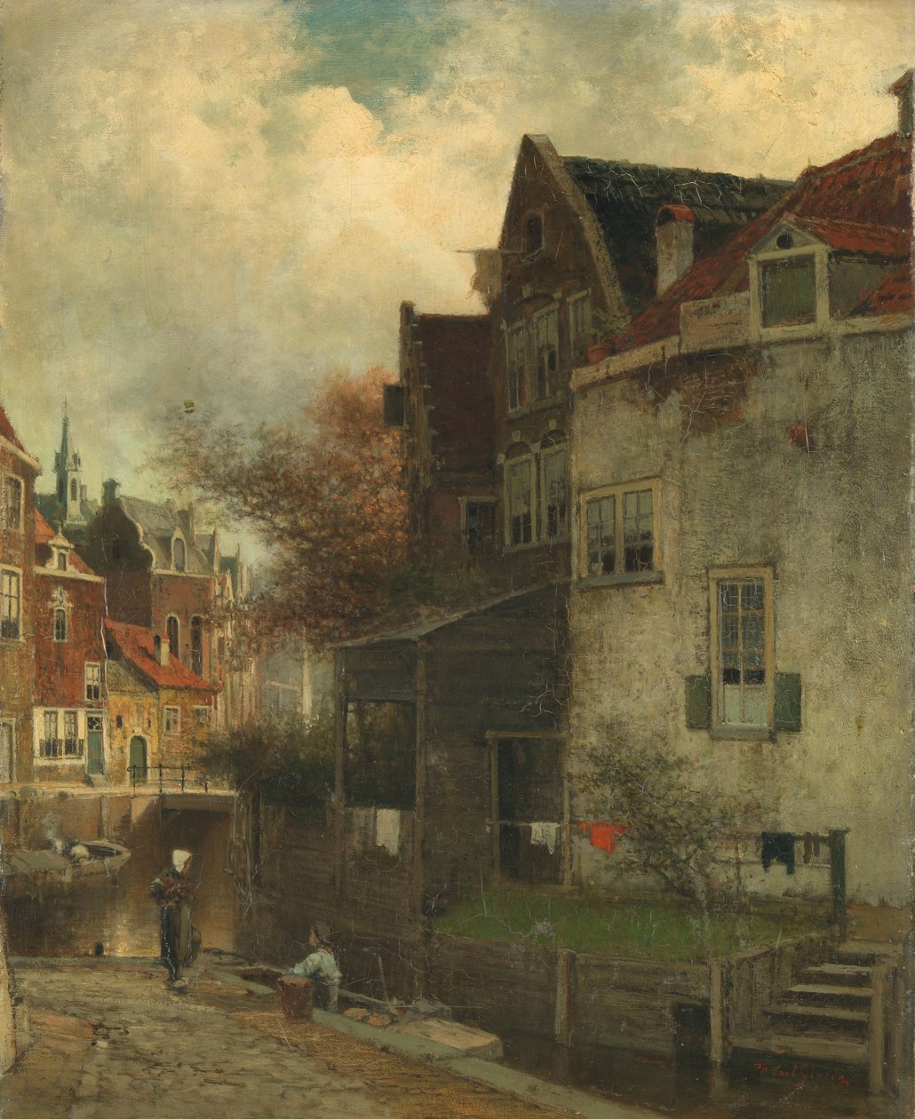 Stadsgezicht door Ferdinand Carl Sierich