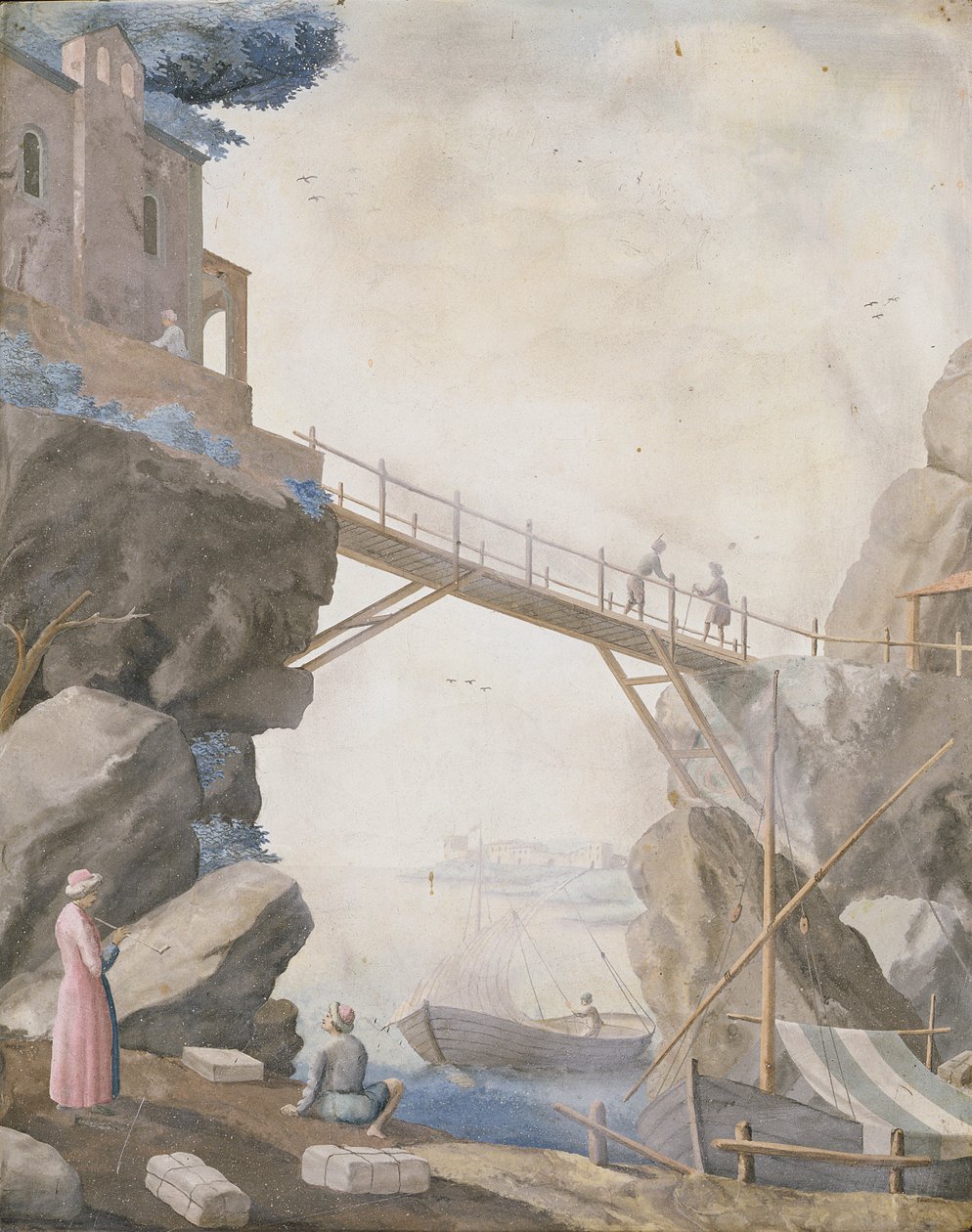 Scagliola paneel door Ferdinand Enrico Hugford