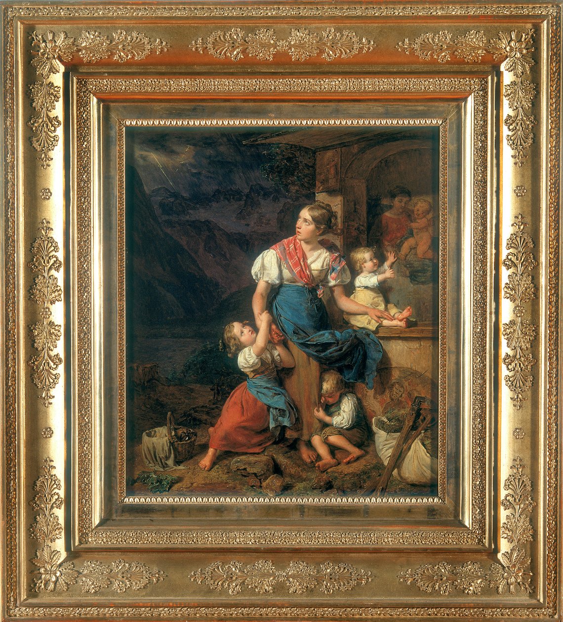 Gebed voor het altaar door Ferdinand Georg Waldmuller