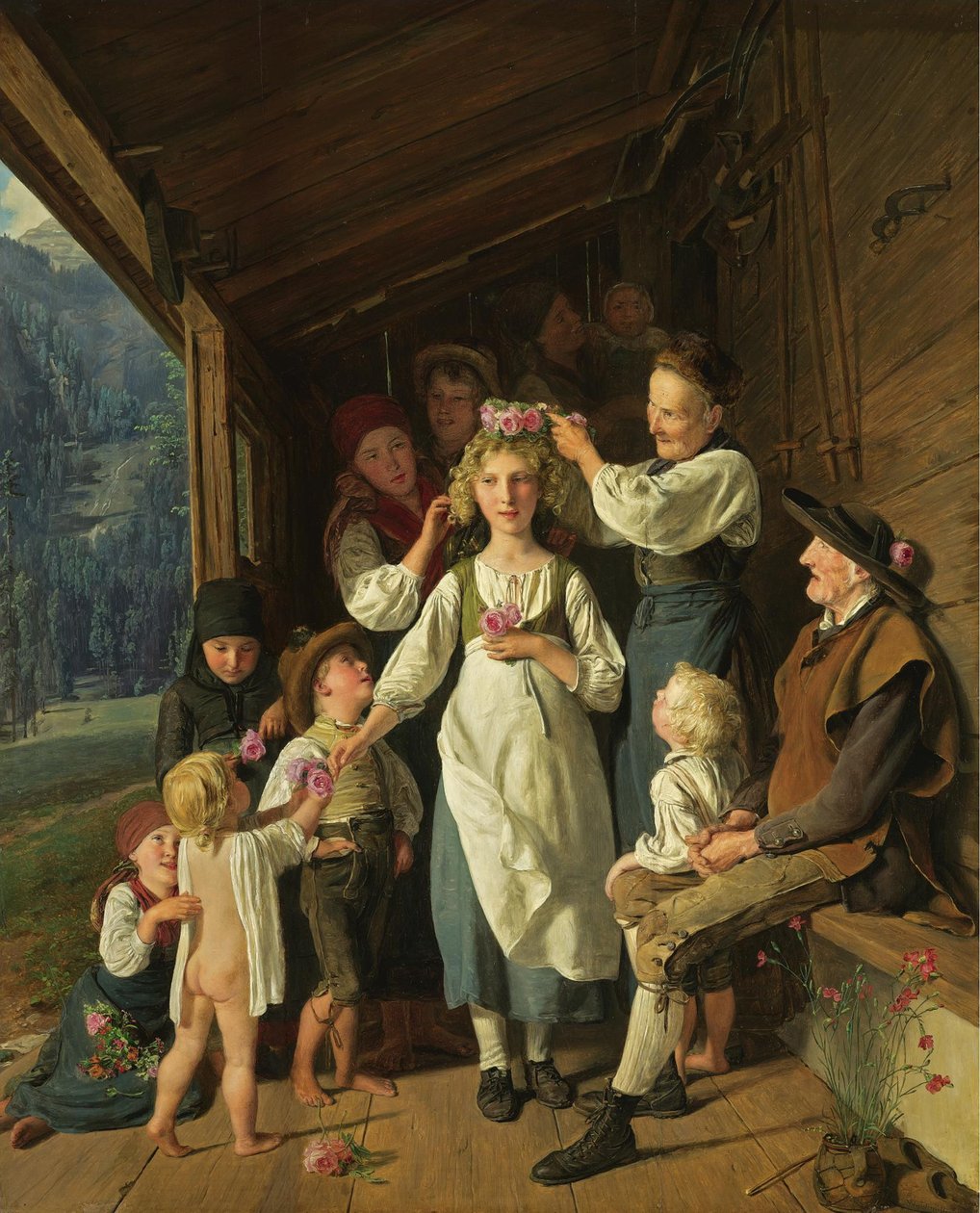 De Bruidsmeisje door Ferdinand Georg Waldmuller