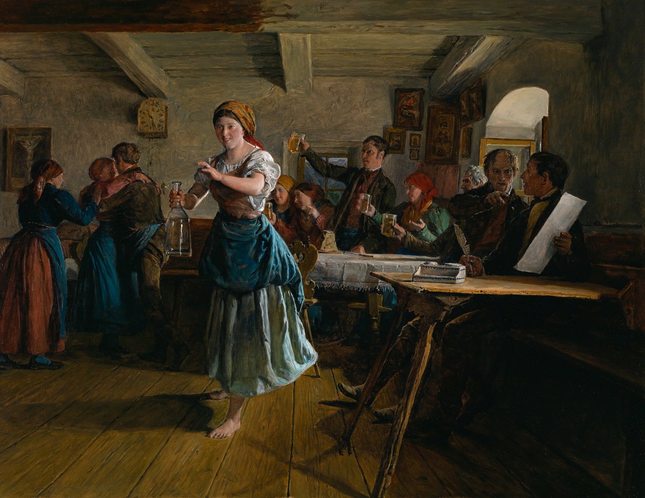 De Openingsdans, 1863 door Ferdinand Georg Waldmuller