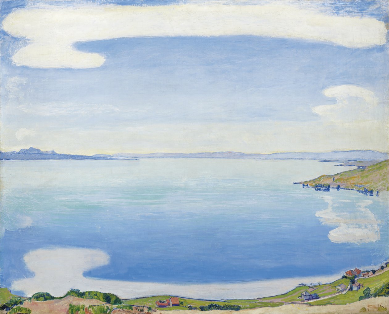 Meer van Genève gezien vanuit Chexbres, 1904 door Ferdinand Hodler