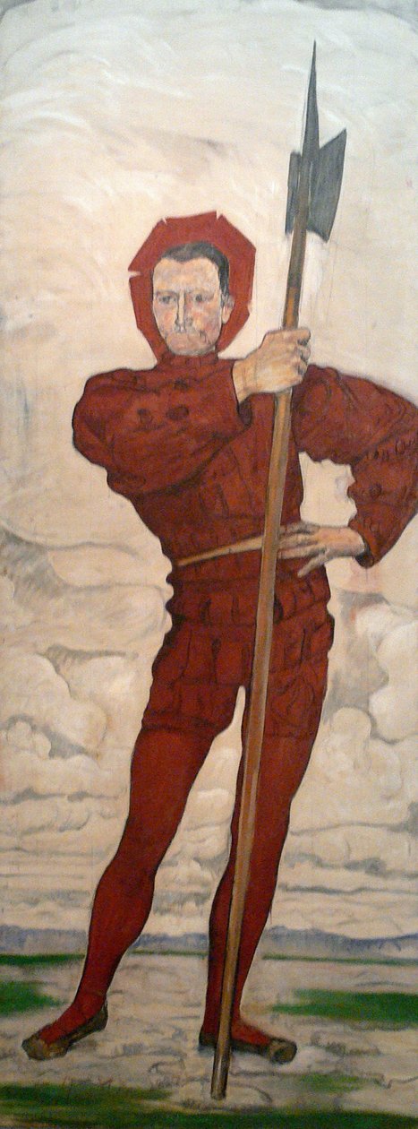 Man met Hellebaard door Ferdinand Hodler