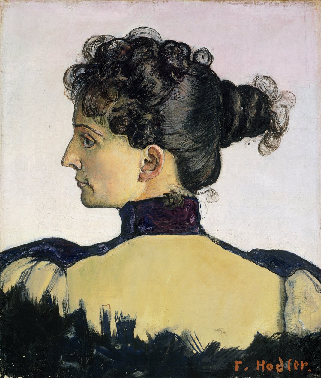 Portret van Berthe Jacques door Ferdinand Hodler