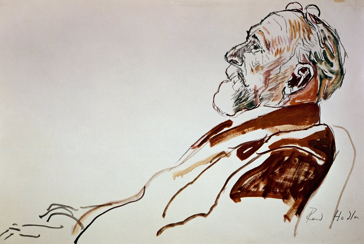 Portret van Carl Spitteler door Ferdinand Hodler