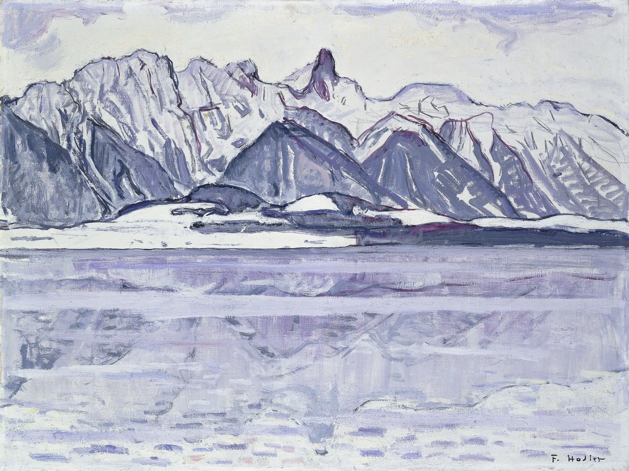 Stockhorn besneeuwd, 1913-1914 door Ferdinand Hodler