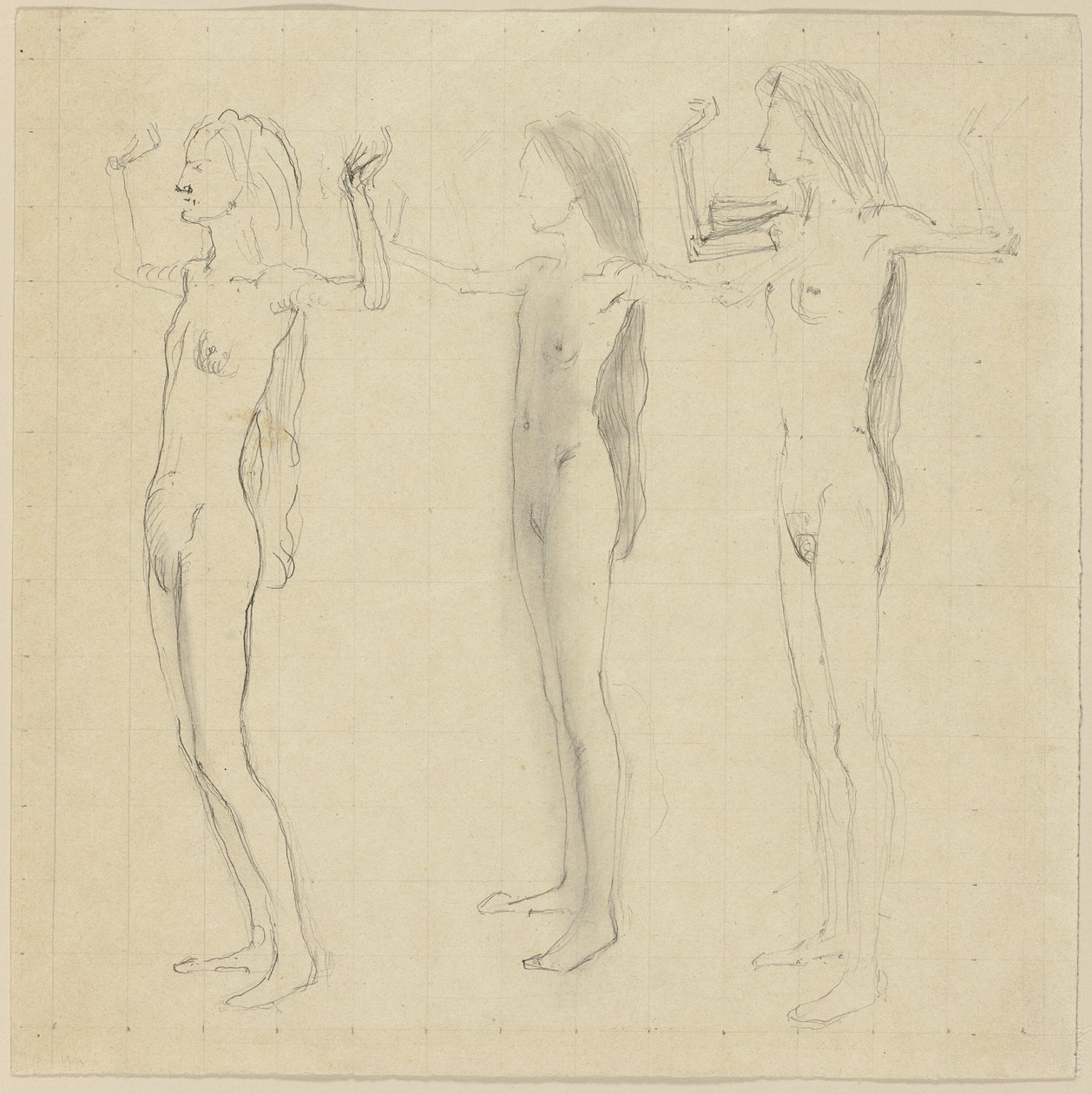 Studie voor Dag (Waarheid) door Ferdinand Hodler