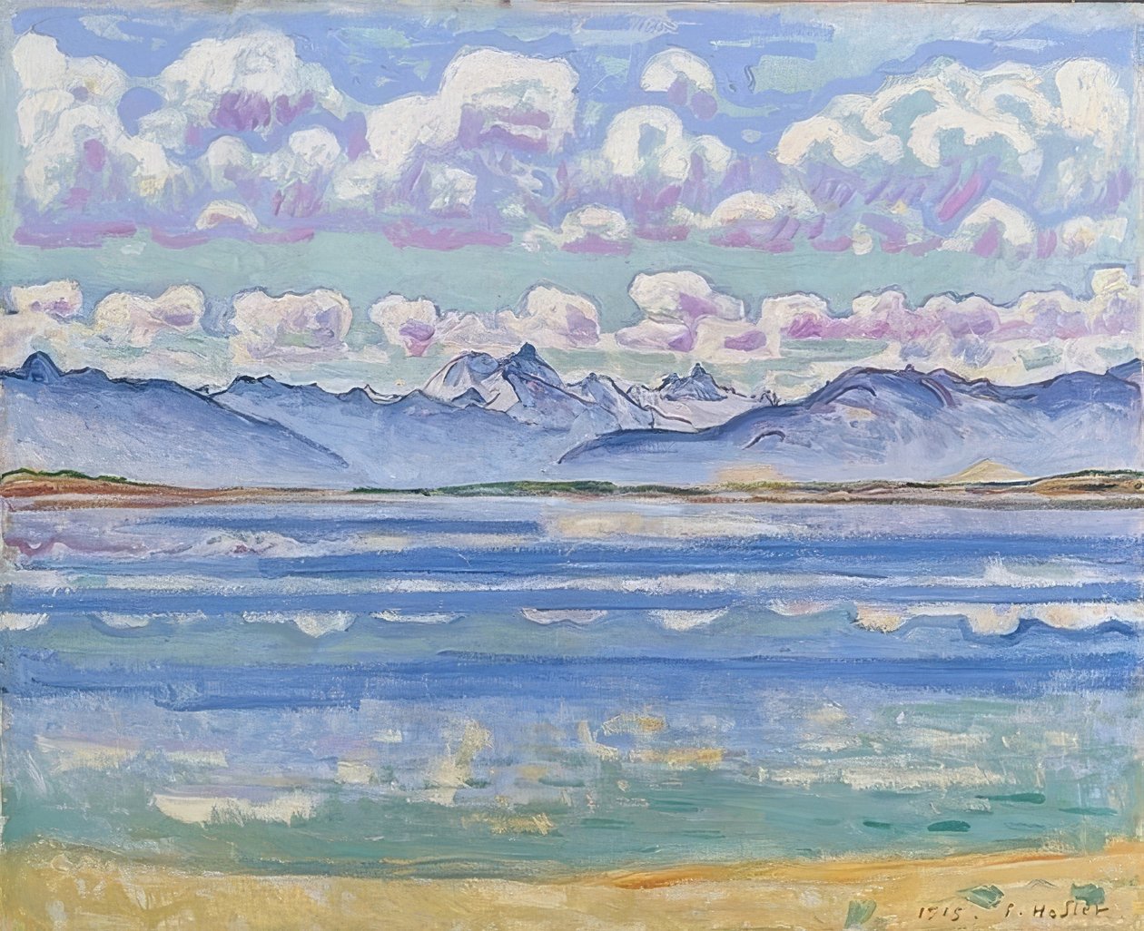 Weisshorn, gezien vanuit Montana door Ferdinand Hodler