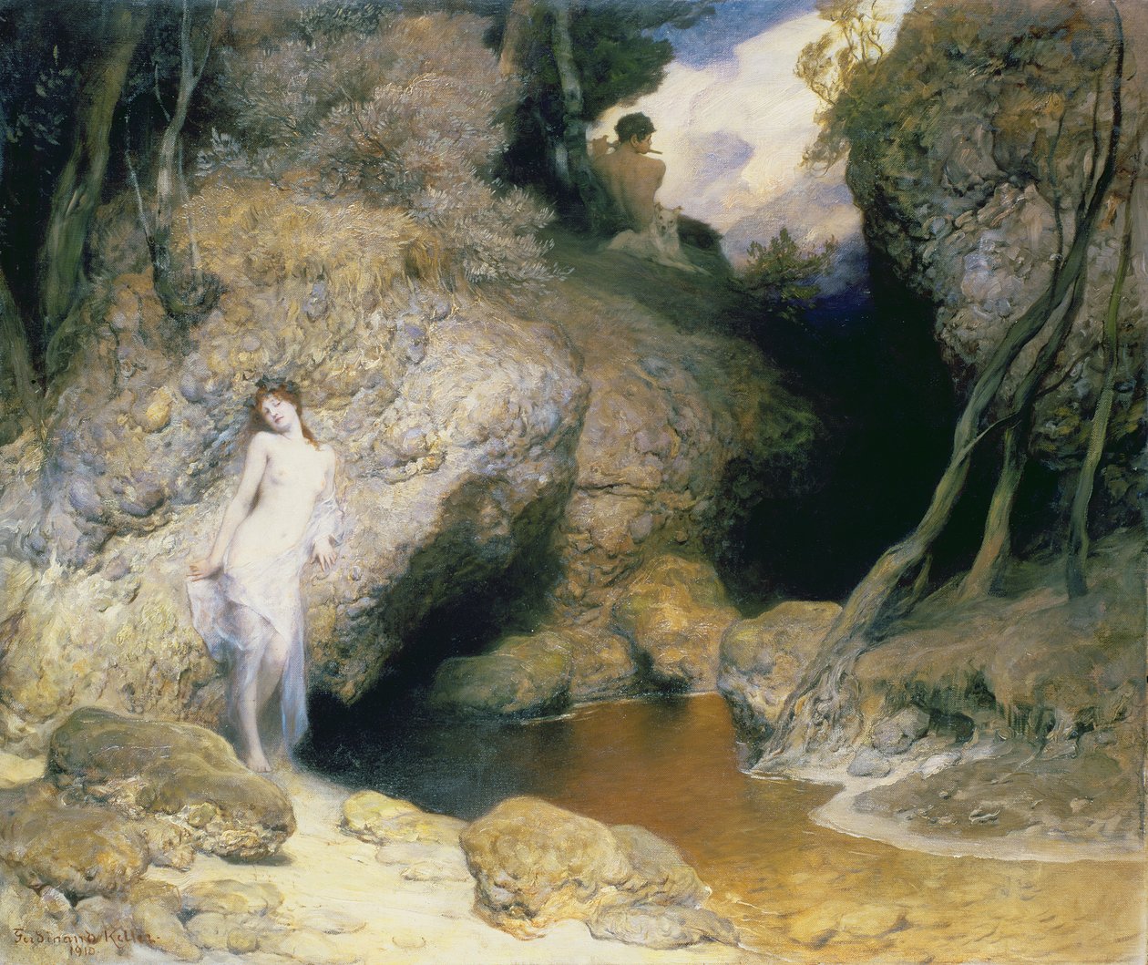 De Muziek van de Faun, 1910 door Ferdinand Keller