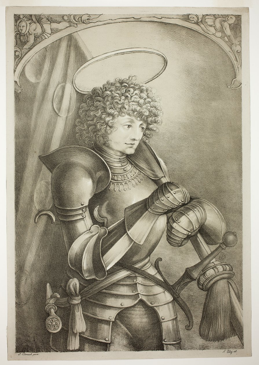 Sint Joris in harnas door Ferdinand Piloty