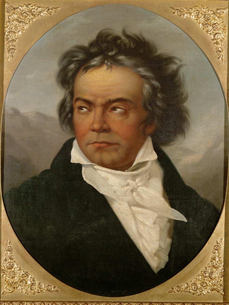 Ludwig van Beethoven ... (olieverf op doek) door Ferdinand Schimon