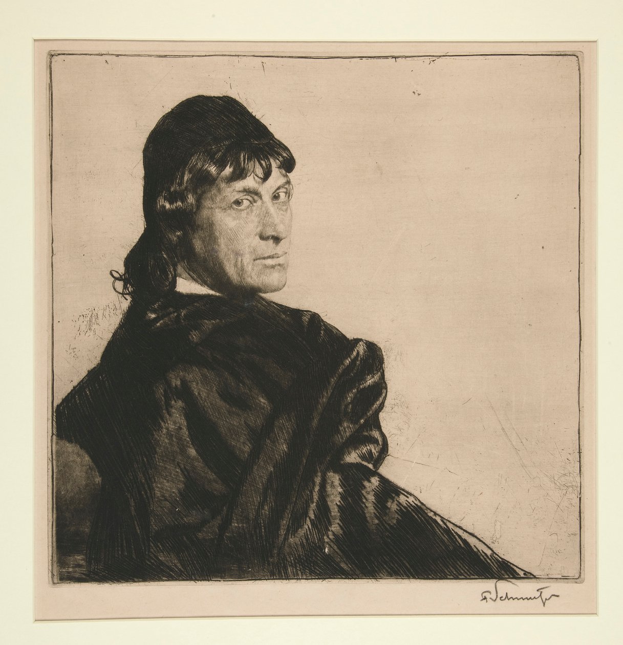 Portretstudie door Ferdinand Schmutzer