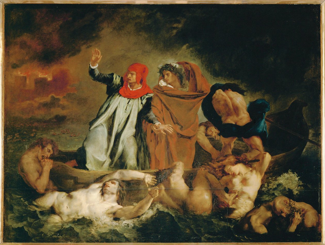 Dante en Vergilius ... door Ferdinand Victor Eugene Delacroix