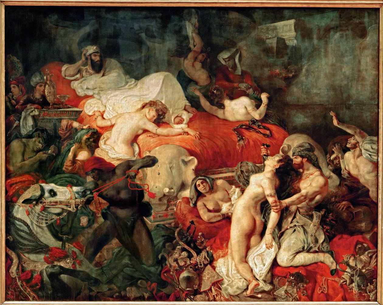 De dood van Sardanapal ... door Ferdinand Victor Eugene Delacroix