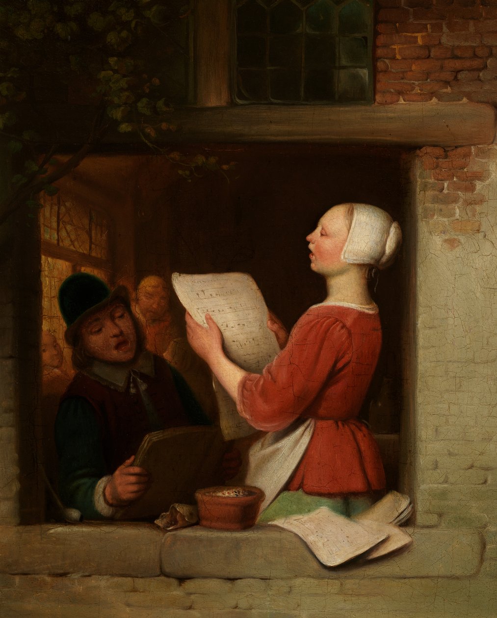 De zangers door Ferdinand de Braekeleer