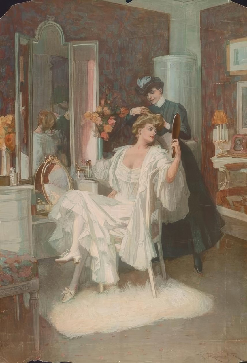 Bij de toilettafel door Ferdinand von Reznicek