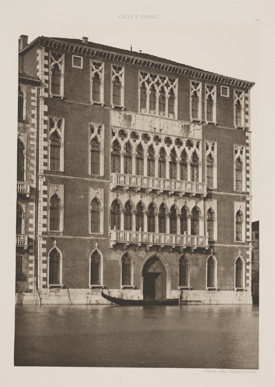 Foscari Paleis door Ferdinando Ongania