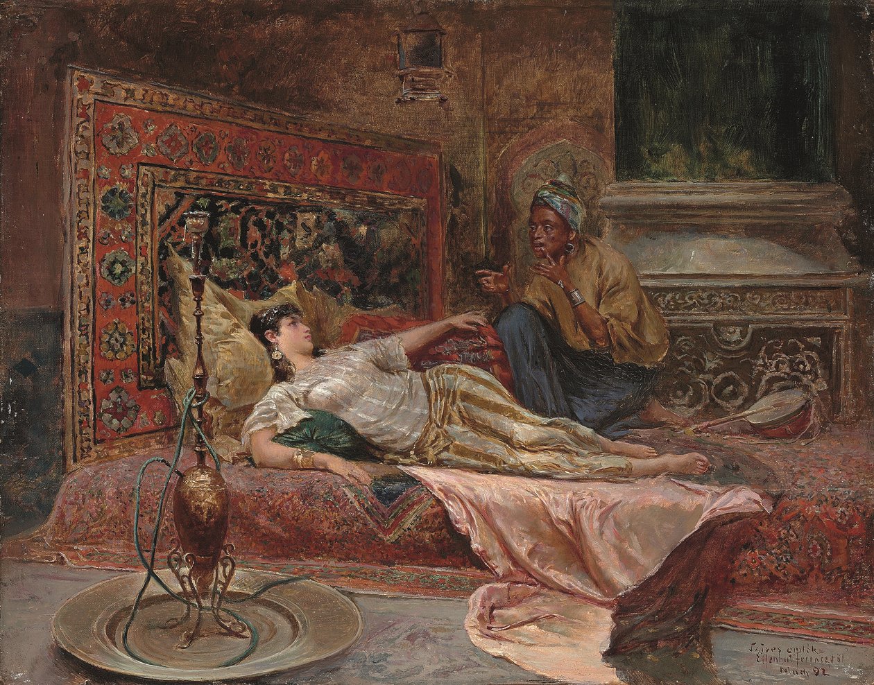 Liggende Odalisque door Ferencz Frans Eisenhut