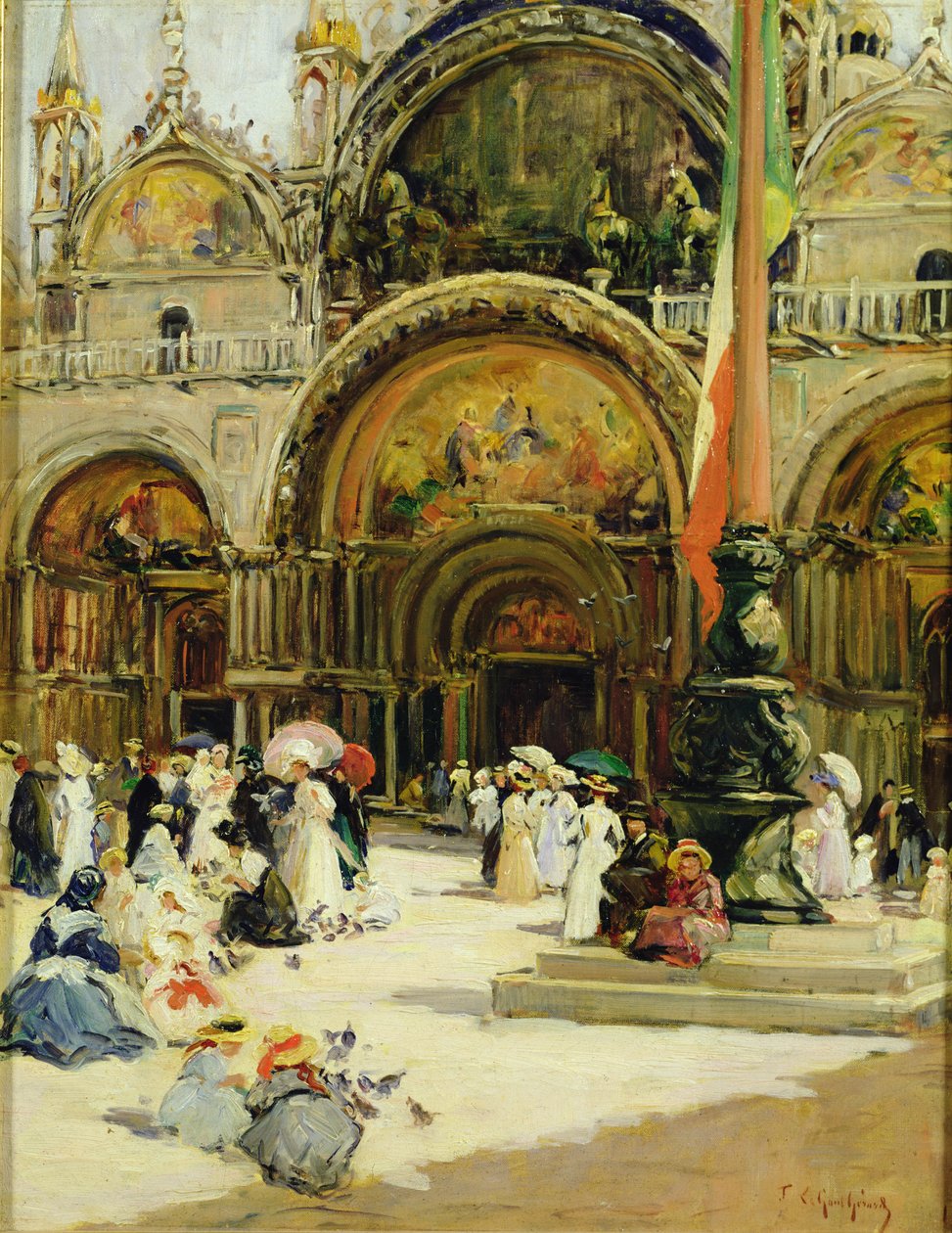 De Basiliek van San Marco, Venetië door Fernand Legout Gerard