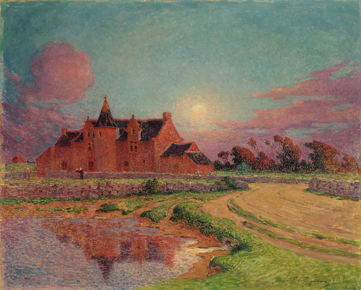 Het landhuis van Kervandu, c.1910 door Fernand Loyen du Puigaudeau