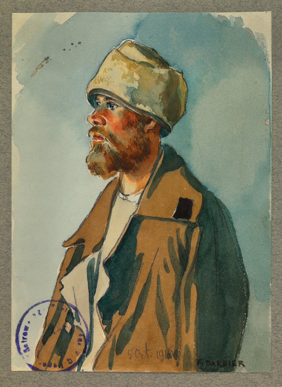 Russische gevangene, Gustrow door Fernand Barbier