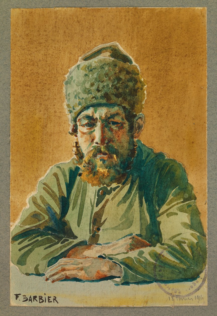 Russische gevangene, Gustrow door Fernand Barbier