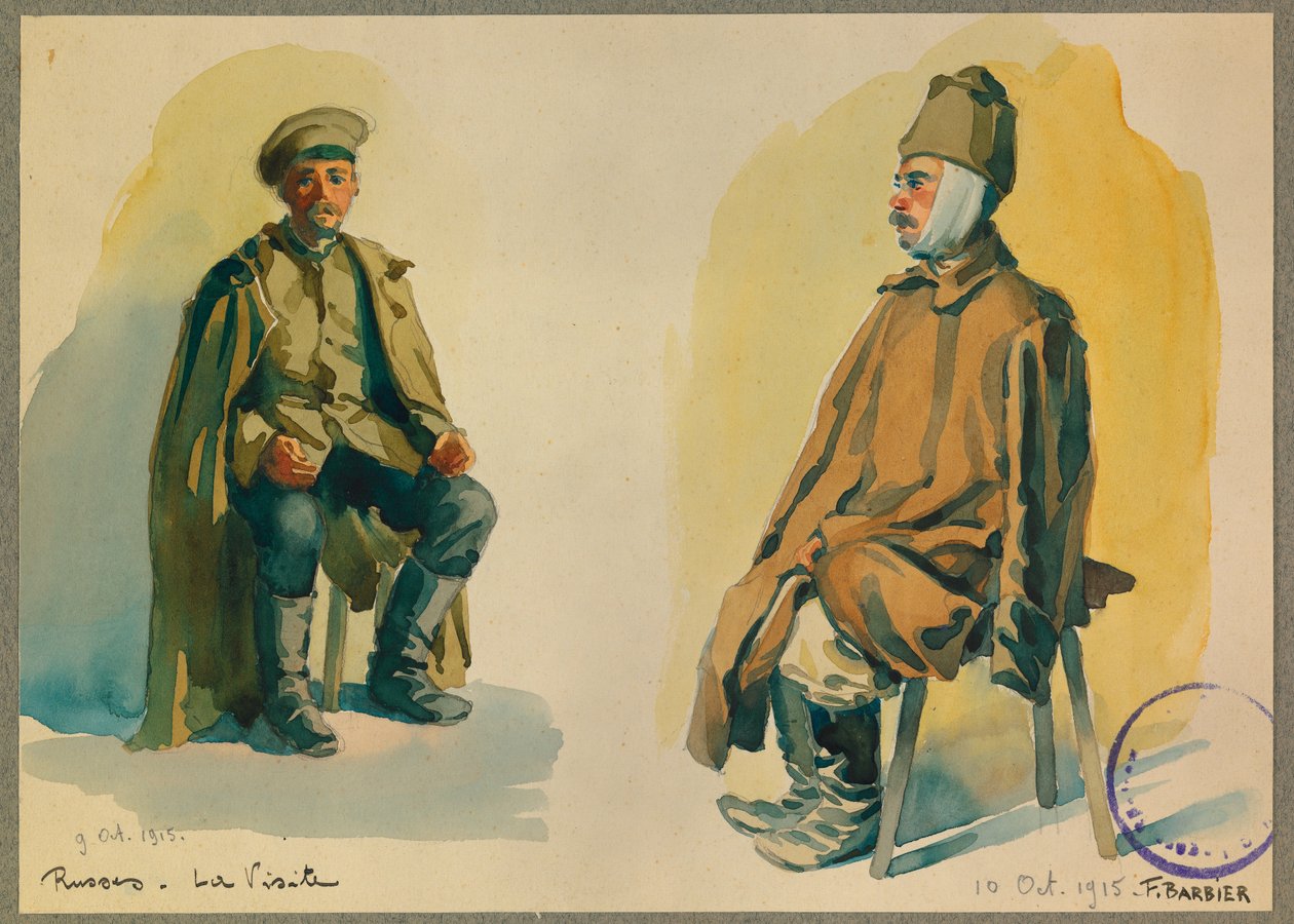 Portret van een Russische gevangene door Fernand Barbier