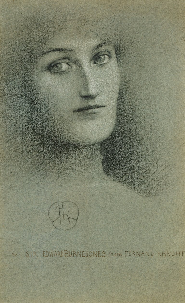 Vrouwelijk Hoofd door Fernand Khnopff