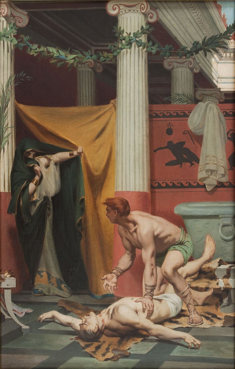 De dood van keizer Commodus door Fernand Pelez