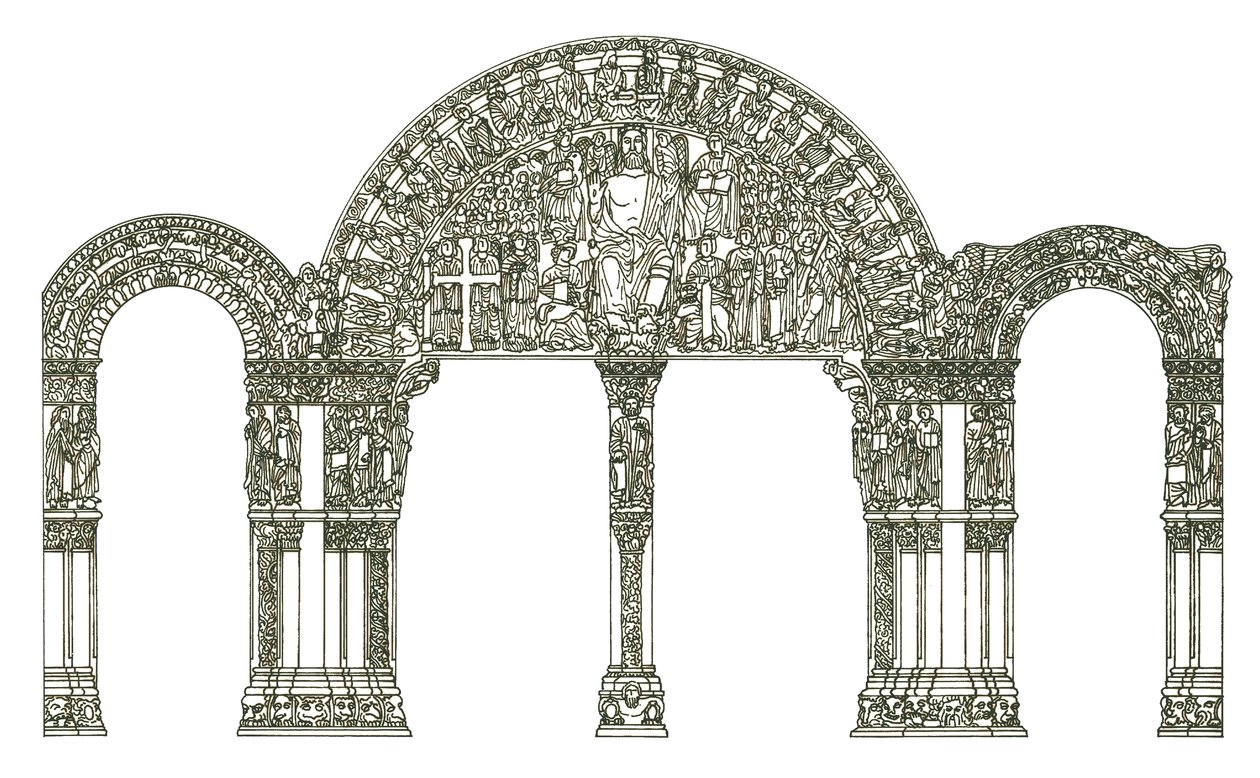 Portico de la Gloria. Kathedraal van Santiago de Compostela, Spanje door Fernando Aznar Cenamor