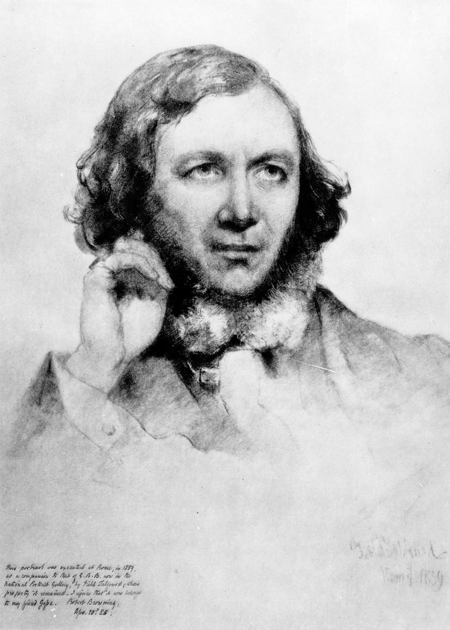 Portret van Robert Browning door Field Talfourd