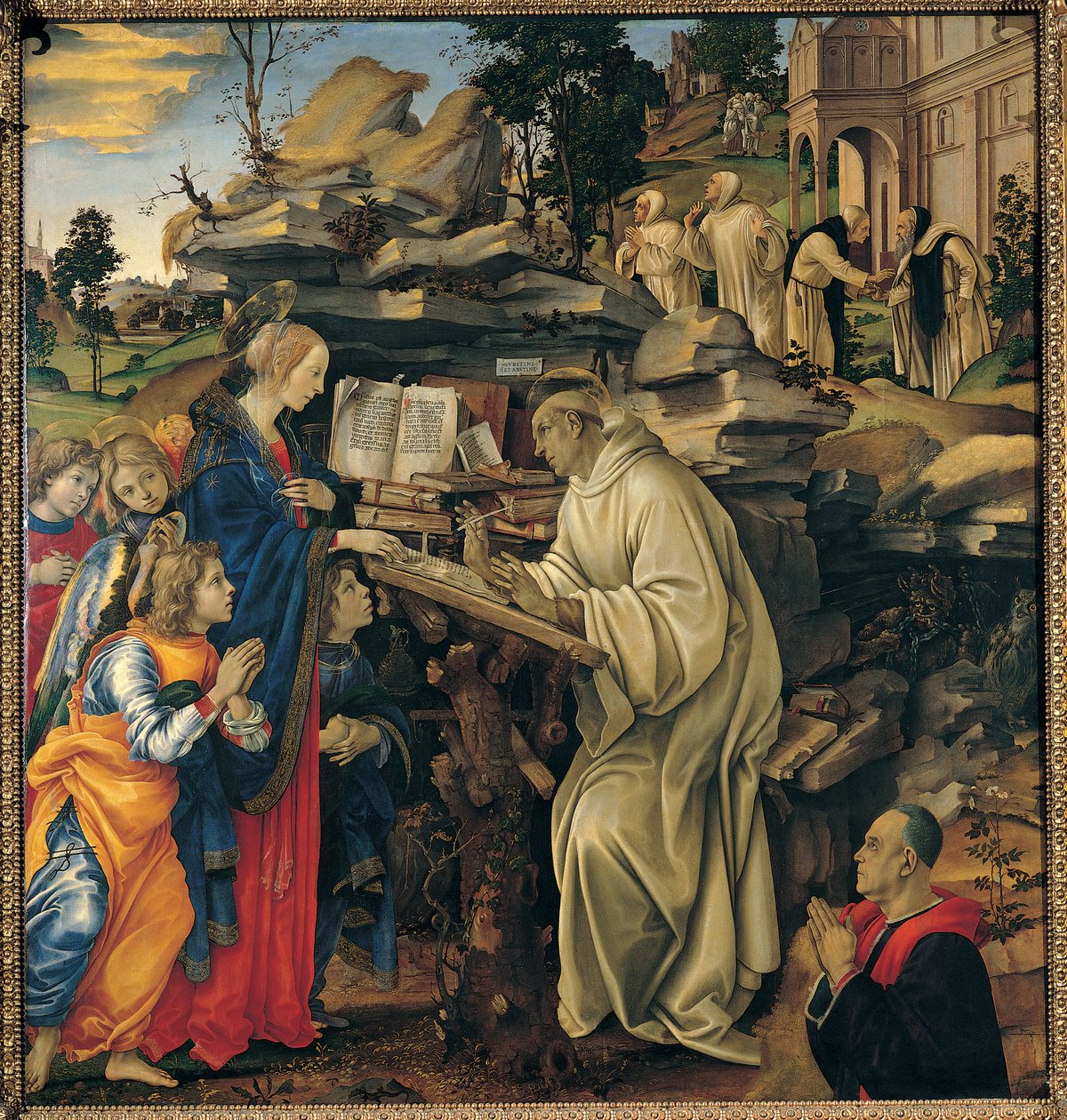 Verschijning van de Maagd aan Sint Bernardus door Filippino Lippi