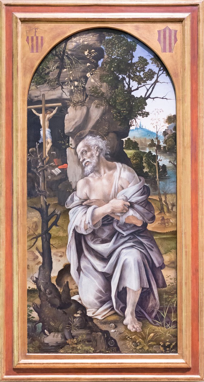 De boetvaardige Sint Hiëronymus door Filippino Lippi